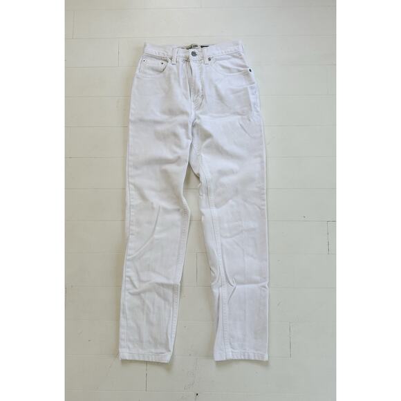 Vintage 90s White High Waisted Gap Blue Jeans 25 x 29 - Picture 1 of 4